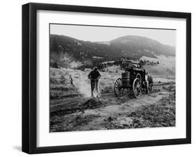 Drilling Rock, Montana, 1916-Asahel Curtis-Framed Giclee Print