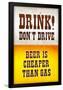 Drink Don't Drive Beer Humor Print Poster-null-Framed Poster