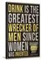 Drink is the Greatest Wrecker of Men Quote-null-Stretched Canvas