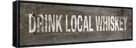 Drink Local Whiskey-null-Framed Stretched Canvas