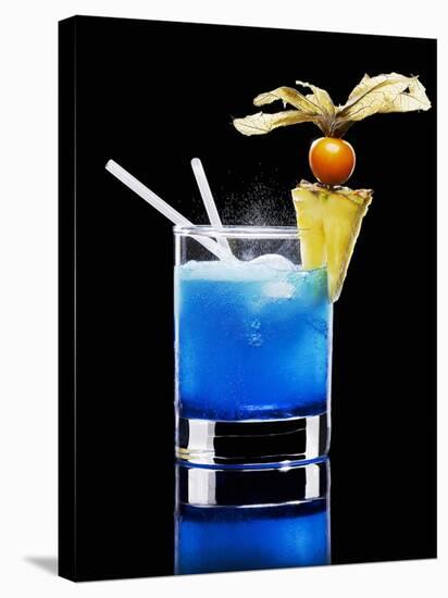 Drink Made with Blue Curaçao-Walter Pfisterer-Stretched Canvas