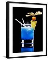 Drink Made with Blue Curaçao-Walter Pfisterer-Framed Premium Photographic Print