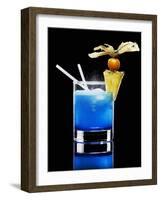 Drink Made with Blue Curaçao-Walter Pfisterer-Framed Photographic Print