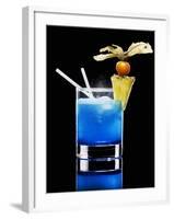 Drink Made with Blue Curaçao-Walter Pfisterer-Framed Photographic Print