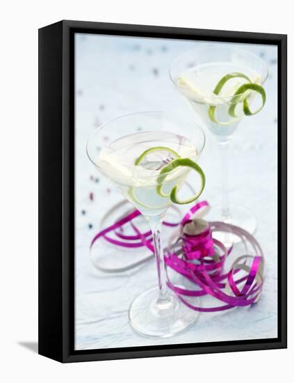 Drink Made with Vermouth and Gin-null-Framed Stretched Canvas