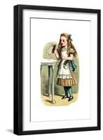 "Drink Me" Alice in Wonderland by John Tenniel-Piddix-Framed Art Print