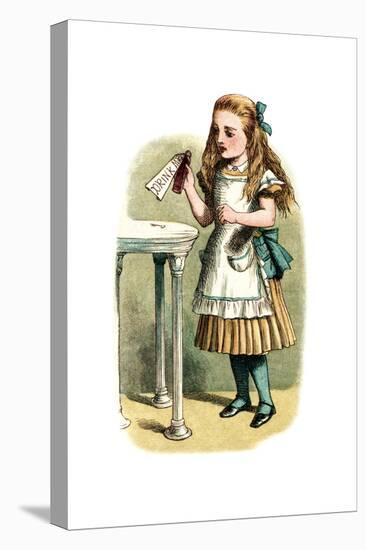 "Drink Me" Alice in Wonderland by John Tenniel-Piddix-Stretched Canvas