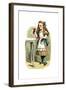 "Drink Me" Alice in Wonderland by John Tenniel-Piddix-Framed Premium Giclee Print