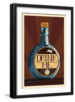 Drink Me Bottle-Lantern Press-Framed Art Print