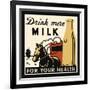 Drink more Milk for your Health-Retro Series-Framed Art Print