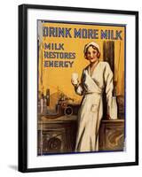 Drink More Milk Poster-null-Framed Art Print
