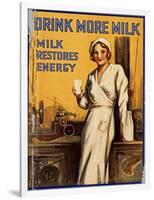 Drink More Milk Poster-null-Framed Art Print