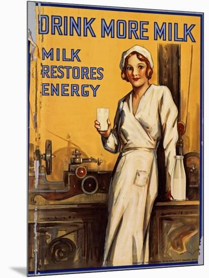 Drink More Milk Poster-null-Mounted Art Print