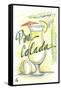 Drink up...Pina Colada-Jay Throckmorton-Framed Stretched Canvas