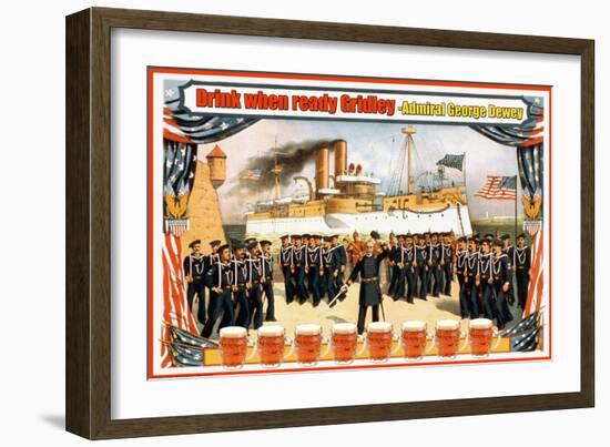 Drink When Ready Gridley-null-Framed Art Print