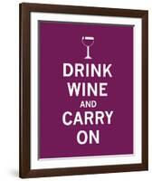 Drink Wine and Carry On-The Vintage Collection-Framed Giclee Print