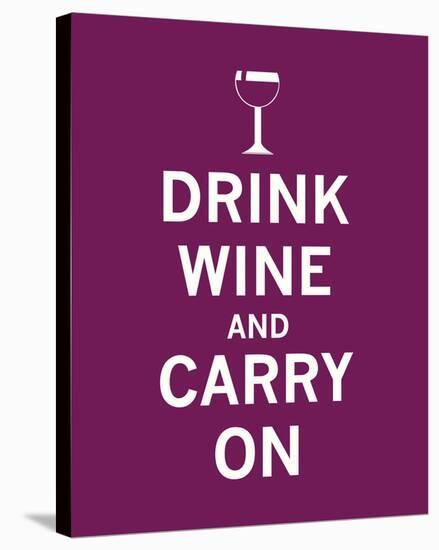 Drink Wine and Carry On-The Vintage Collection-Stretched Canvas