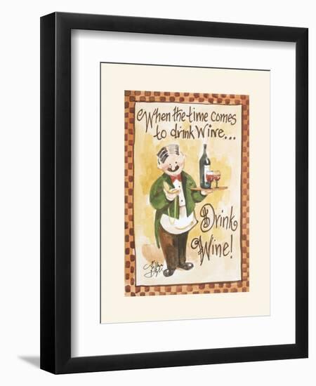 Drink Wine-Jerrianne VanDyk-Framed Art Print