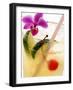 Drink with Lime, Ice, Cocktail Cherry and Orchid-Foodcollection-Framed Photographic Print