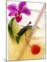 Drink with Lime, Ice, Cocktail Cherry and Orchid-Foodcollection-Mounted Photographic Print