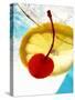 Drink with Slice of Lemon and Cocktail Cherry (Detail)-Foodcollection-Stretched Canvas