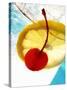 Drink with Slice of Lemon and Cocktail Cherry (Detail)-Foodcollection-Stretched Canvas