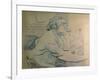 Drinker or a Hangover (French Painter Suzanne Valadon)-Henri de Toulouse-Lautrec-Framed Art Print