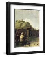 Drinkers at Table-Adriaen Brouwer-Framed Giclee Print