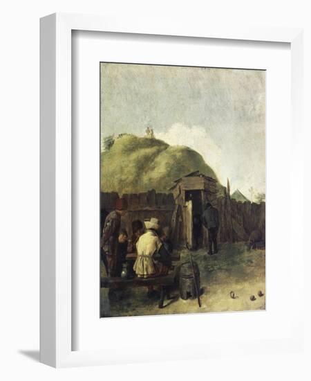 Drinkers at Table-Adriaen Brouwer-Framed Giclee Print