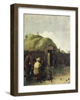 Drinkers at Table-Adriaen Brouwer-Framed Giclee Print