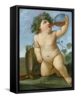 Drinking Bacchus Portrayed as a Boy, C. 1623-Guido Reni-Framed Stretched Canvas