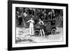 Drinking by a Car on the Beach-null-Framed Photographic Print