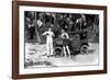 Drinking by a Car on the Beach-null-Framed Photographic Print