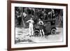 Drinking by a Car on the Beach-null-Framed Photographic Print