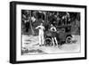 Drinking by a Car on the Beach-null-Framed Photographic Print