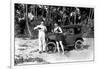 Drinking by a Car on the Beach-null-Framed Photographic Print