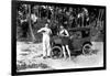 Drinking by a Car on the Beach-null-Framed Photographic Print