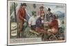 Drinking Cocoa at Camp, Alaska-null-Mounted Giclee Print