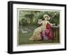 Drinking Coffee and Reading in the Garden-Edward Killingworth Johnson-Framed Giclee Print