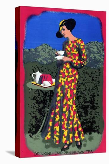 Drinking Empire Grown Tea, from the Series 'Drink Empire Grown Tea'-Harold Sandys Williamson-Stretched Canvas