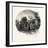 Drinking Fountain in the Gore, Canada, Nineteenth Century-null-Framed Giclee Print