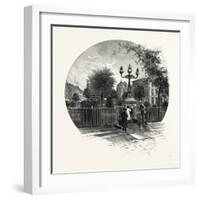 Drinking Fountain in the Gore, Canada, Nineteenth Century-null-Framed Giclee Print