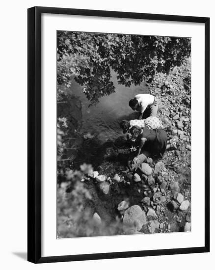 Drinking from a Stream-null-Framed Photographic Print