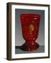 Drinking Glass in Cut Crystal with Medallion, Harrach Glassworks, 1820-1830, Novi Svet, Bohemia-null-Framed Giclee Print