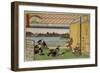 Drinking Party at Restaurant Kawachiro (Kawachiro? / Hiroshige-Ga)-Ando Hiroshige-Framed Art Print