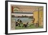 Drinking Party at Restaurant Kawachiro (Kawachiro? / Hiroshige-Ga)-Ando Hiroshige-Framed Art Print