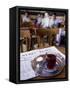 Drinking Tea in the Famous Al Nawfara Cafe in Old Damascus, Syria-Julian Love-Framed Stretched Canvas