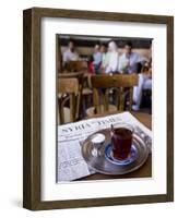 Drinking Tea in the Famous Al Nawfara Cafe in Old Damascus, Syria-Julian Love-Framed Photographic Print