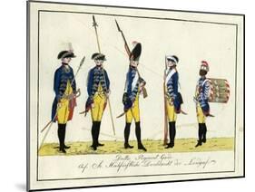 Drittes Regiment Garde, C.1784-J. H. Carl-Mounted Giclee Print