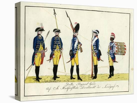 Drittes Regiment Garde, C.1784-J. H. Carl-Stretched Canvas